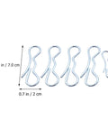 Solid 5Pcs Alloy Steel Cotter Pins Bow Tie Style Locks For Industrial Science Projects in various sizes, 2.75in and 0.7in.