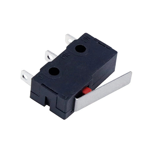 10 Pack Micro Limit Switches KW12 KW11 with hinge lever actuator, 3 pin terminals, black casing for CNC milling machines and precision machining