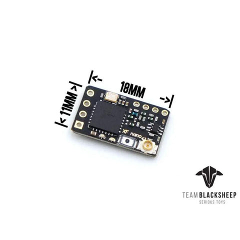 Crossfire Nano RX Long Range UHF FPV Receiver for Drones and RC Crafts, ultra low latency, rock solid signal, dimensions 18x11mm