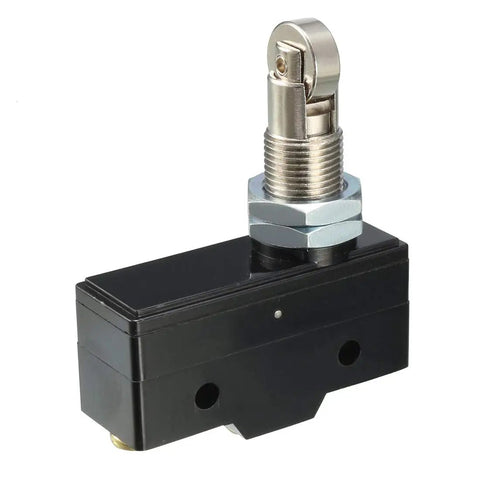 Rock Solid Spdt No Nc Roller Plunger Micro Limit Switch With Panel Mount Screw Terminals For Industrial Machinery And Home Projects Built Like A Tank To Get The Job Done Quick, featuring a lever and black plastic housing.