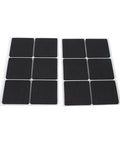 Nonslip 12 Pack Rubber Feet Pads For Furniture And Appliances, 1.8 Inch Black Self-Adhesive Floor Protectors, overhead view