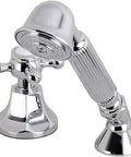 Deck Mount Hand Shower With Diverter For Roman Tub Faucet, Polished Chrome, Solid Brass, Luxury Bath Upgrade