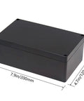 IP65 Waterproof Outdoor ABS Project Box Junction Enclosure For Electrical Components Black 7.9 By 4.7 By 2.95 Inch