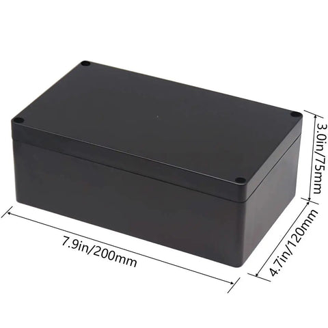IP65 Waterproof Outdoor ABS Project Box Junction Enclosure For Electrical Components Black 7.9 By 4.7 By 2.95 Inch