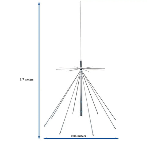 Ultra Wideband Scanner Antenna D3000 25 to 3000 MHz All Band Coverage for SDR and Two Way Radios CB HAM VHF UHF, 1.7m height