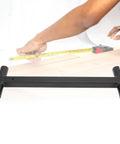 Door Hinge Tool 38CM Length Steel For Commercial Doors shown on a wooden surface with measuring equipment nearby.