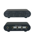Pocket Sized 4 Way Stereo Audio Mixer Dope Compact Passive Box With Independent Channel Volume Knobs For Each Input 1 Output