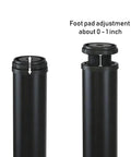 Heavy Duty 20 Inch Adjustable Metal Desk Legs With 1 Inch Leveling Feet For DIY Office Desk Workbench Or Dining Table And Built To Last Sturdy Steel Construction Anti Wobble Support Black Finish Set Of 4 close-up of leveling feet adjustment