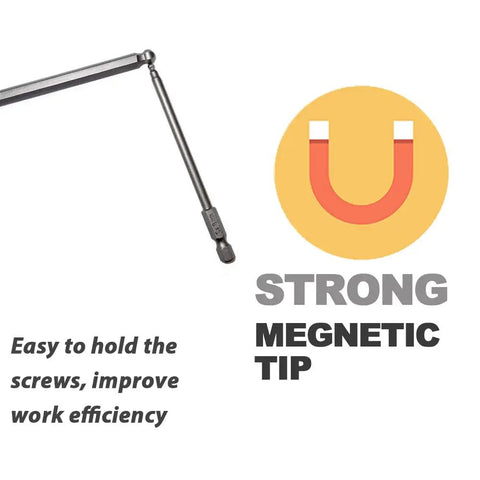Beefy Ball End Hex Key Set With Magnetic Bits 5 Pcs Metric Allen Wrenches showcasing strong magnetic tip feature