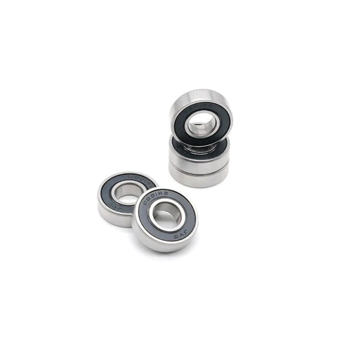 Five Pack 6001RS Deep Groove Ball Bearing 12x28x8mm Sealed Motor Grade Chrome Steel 52100 Top Notch Bearings displayed on white background