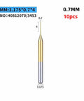 Single tungsten carbide drill from 10 Piece PCB Drill Bit Set Pro Grade Mini Drills Kit Tungsten Steel Bits For PCB Boards CNC Router