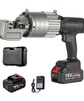 Heavy Duty Cordless Rebar Bender And Cutter With 360 Degree Rotation, 18V battery, portable handheld hydraulic tool.