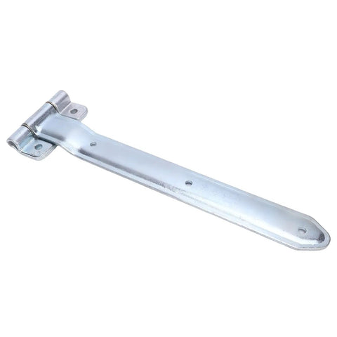 16 Inch Bent Strap Trailer Door Hinge With Offset Design For Side Doors And Enclosed Trailers, T Hinge Gate Style metal detail