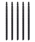 Top Shelf T Shanks Jigsaw Blades 5 Pack High Carbon Steel 6 Tpi Fast Cutting Woodworking Kit 180mm set of five blades.
