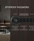 Smart Lock With Fingerprint And Password Keyless Entry Biometric Electric Door Lock Enhanced Security Smooth Operator For Your Home Single Latch Design showing keypad with numbers and stylish design.