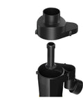 Kickass Turbo Cyclone Dust Collector With 2 Inch 50mm Separator showing the detachable black intake port and filter chamber.