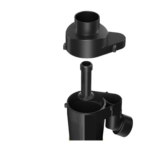 Kickass Turbo Cyclone Dust Collector With 2 Inch 50mm Separator showing the detachable black intake port and filter chamber.