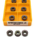 R4 Milling Inserts For Face Milling Tool Pro Grade Tungsten Carbide CNC Inserts Compatible With RPMT08T2MOE JS VP15TF 10 Pack