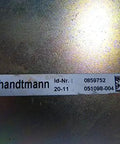 Label on Operator Interface Panel Backplate Replacement For Industrial Equipment 0859752 051098-004 showing ID numbers and QR code.