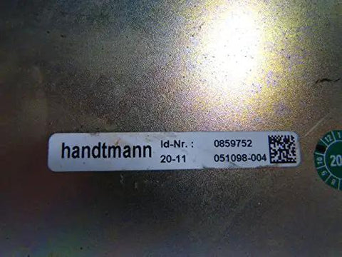 Label on Operator Interface Panel Backplate Replacement For Industrial Equipment 0859752 051098-004 showing ID numbers and QR code.