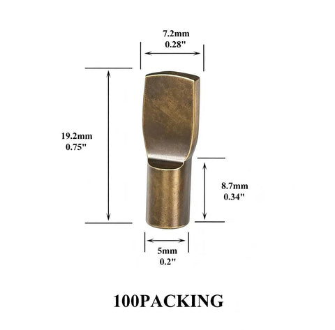 Solid Bronze Shelf Pins 100 Pack Cabinet Pegs For Straight Up Diy Fixes with dimensions 19.2mm by 7.2mm for organization.