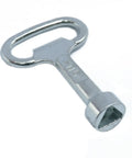 Triangle Key For Electrical Cabinets And Control Boxes, durable zinc alloy, rust resistant, shown in close-up view, 4 pack