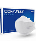 Box of KN95 Cup Shaped Face Mask With Five Layers Of Protection Pack Of 10 For All Day Comfort Unisex Fit displayed with one mask