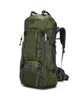 60L Waterproof Outdoor Backpack for Camping and Hiking Rugged Mountaineering Pack with Ergonomic Shoulder Straps