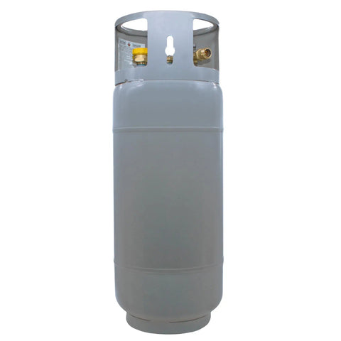 Steel Forklift Propane Tank 43.5Lb With Gauge DOT And TC Compliant Heavy Duty Build Larger Capacity For Warehouse Use