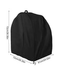 Heavy Duty Miter Saw Cover Waterproof Dust Shield Top Shelf Shop Bag Drawstring Locks Gear In Securely For Drills And Cutters Snug Fit Garage Weather Resistant Storage Slick Wrap dimensions shown, black oxford fabric.