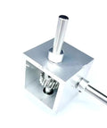 Heavy Duty 1:5 Turbo Worm Gear Reducer Transmission Box With Right Angle Reversal, aluminum build for RC cars drivetrain mods.
