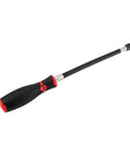 12 Inch 1/4 Inch Drive Flexible Bit Driver with Quick Release Bit Holder and Flex Shaft, black handle, long reach for tight spots.
