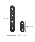 Heavy Duty Stainless Steel Right Angle Brackets Mending Plates Set For Furniture And Shelves Flat Repair Fittings sizes shown