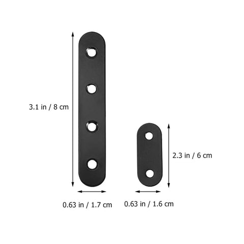 Heavy Duty Stainless Steel Right Angle Brackets Mending Plates Set For Furniture And Shelves Flat Repair Fittings sizes shown