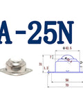 Roller ball transfer bearing caster, round metal with flange mount, A-16N, 1 pc