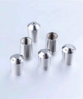 Premium Quick Swap One Millimeter Four Hole Steam Nozzle Tip for espresso makers, showing five stainless steel tips.