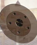 Top Tier Tempered Glass Lazy Susan Rotating Kitchen Turntable Featuring 360 Degree Slick Spin view from above showcasing smooth surface.