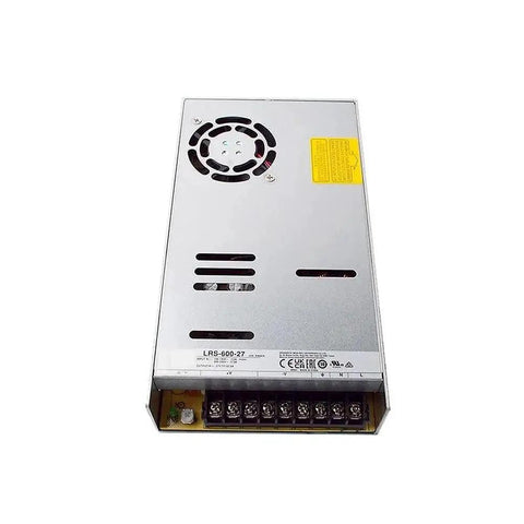 Beefy 600W 27V 22.2A Industrial Power Supply 1U Low Profile With 91 Percent Efficiency showcasing top view with fan