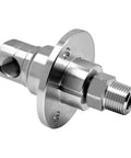DXFI Rotary Union Swivel 90 Degree for Heavy Duty High Pressure Cleaning and Car Washes, Inlet One And A Quarter Inch NPTF, Outlet Three Eighths Inch NPTM, Ceramic Seals, Maintenance Free, Flange Mount stainless steel rotary union with flange mount