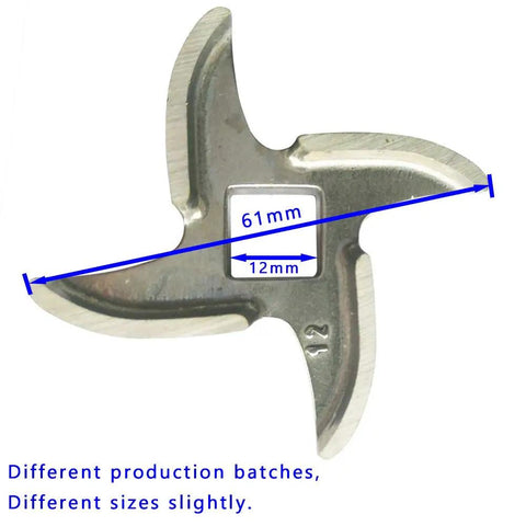 Two Piece Number Twelve Meat Grinder Blade Replacement Stainless Steel Knife Cutter For Grinders Fits Most Twelve
