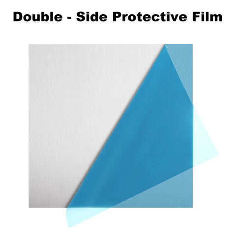 Two Pack 6x6 Aluminum Sheet Metal 0.236 Inch Thick 6061 T6 Flat Plate with protective film for DIY projects