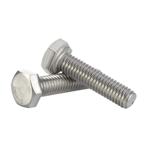 304 stainless steel hex bolts, full thread heavy-duty fasteners