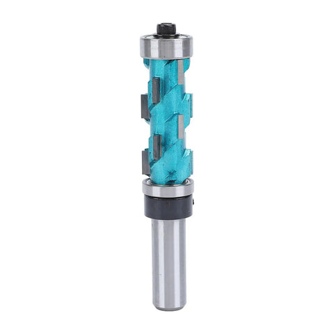 Premium Spiral Flush Trim Router Bit With Double Bearings, Carbide Cutter For Smooth Woodworking And Precise Edge Trimming, 1/2 Inch Shank 3/4 Inch Diameter, Perfect DIY Tool
