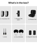 Two Mic Wireless Microphone System With Charging Case For Smartphones USB C No Cable Needed Quick Pairing Built In Mics