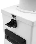 Close-up of Pro Grade Solder Fume Extractor With 3 Stage Filtration 95 Percent Smoke Capture, showing latch and handle detail.