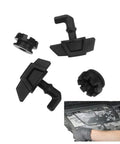 Two Piece Hood Latch Toggle Kit With Grommets For RZR 900 1000 And ACE Models 2013 2024 shown with assembly close-up