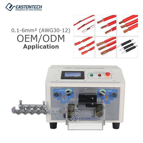 Automatic Cable Wire Cutting Stripping Machine High Speed Computerized Wire Processor With 100 Memory Programs For Pvc Teflon And Silicone Insulation, showing front view with controls.