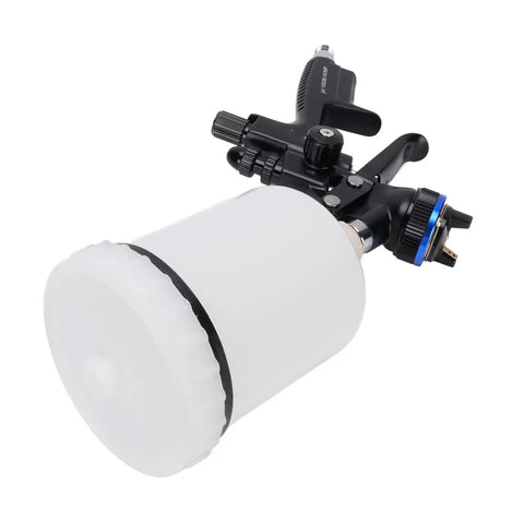 Advanced HVLP Paint Sprayer With 600ML Cup And 1.3Mm Nozzle delivers smooth coat, showcasing the sprayer's clean design and sizable cup.