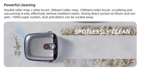 Industrial Cleaning Robot For Shopping Centers With Floor Mopping Intelligent Maintenance Alerts Cross Region Multi Task Cleaning Auto Navigation Workhorse Scrub Power Smart Scheduling Quick Recharge Thorough Floor Cleanup, top view cleaning dirt