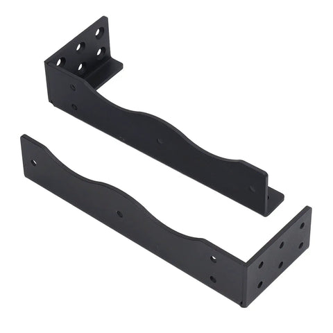 Heavy Duty Carbon Steel Floating Shelf Bracket With Rust-Proof Frosted Black Coating for kitchen, bathroom, office, TV cabinet, bedside